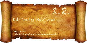 Károly Rózsa névjegykártya